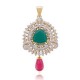 Beautifully Crafted Diamond Pendant Set with Matching Earrings in 18k gold with Certified Diamonds - PD1338P